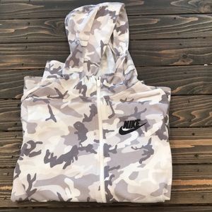 Nike camouflage zip up sweatshirt